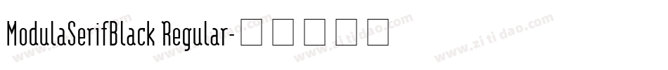 ModulaSerifBlack Regular字体转换
